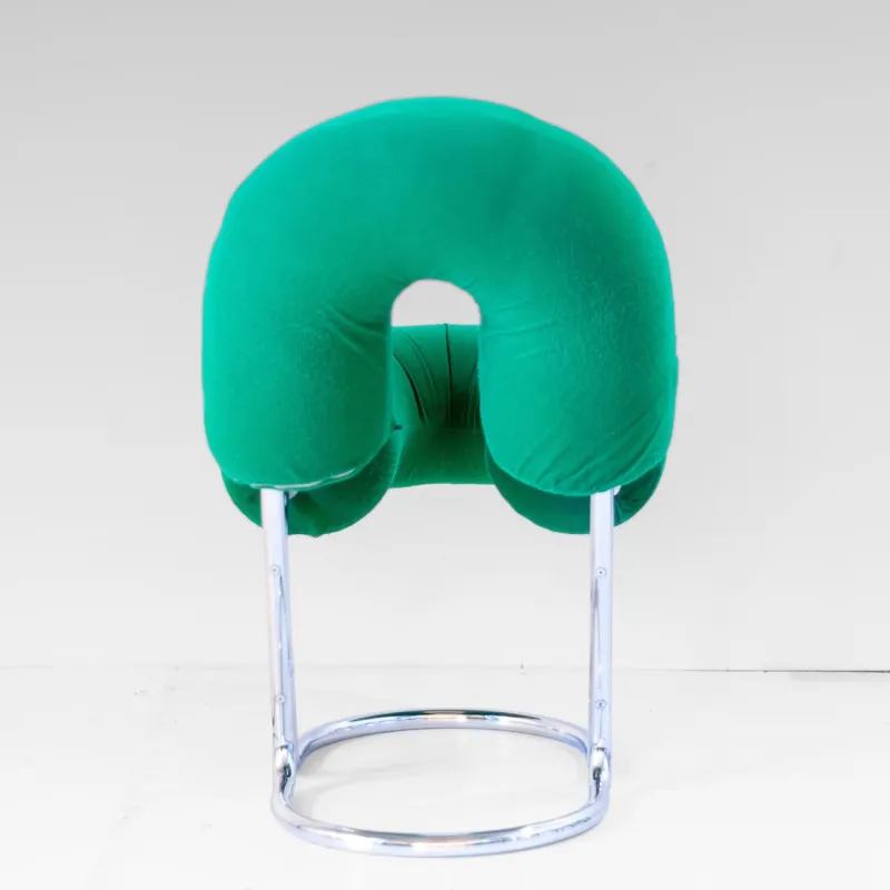 Outlet Pamono Space Age Italian Modern Desk Chair in Green Velvet and Chromed Metal, 1970s