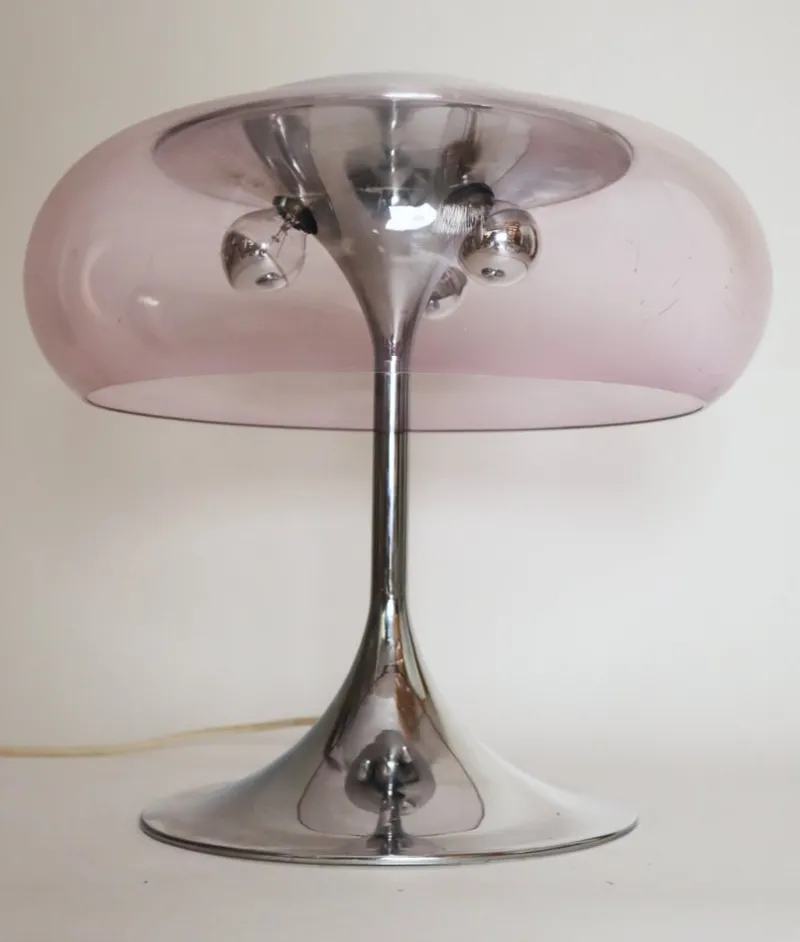 Pamono Space Age Italian Mushroom Table Lamp attributed to Goffredo Reggiani, 1960s> Table Lamps