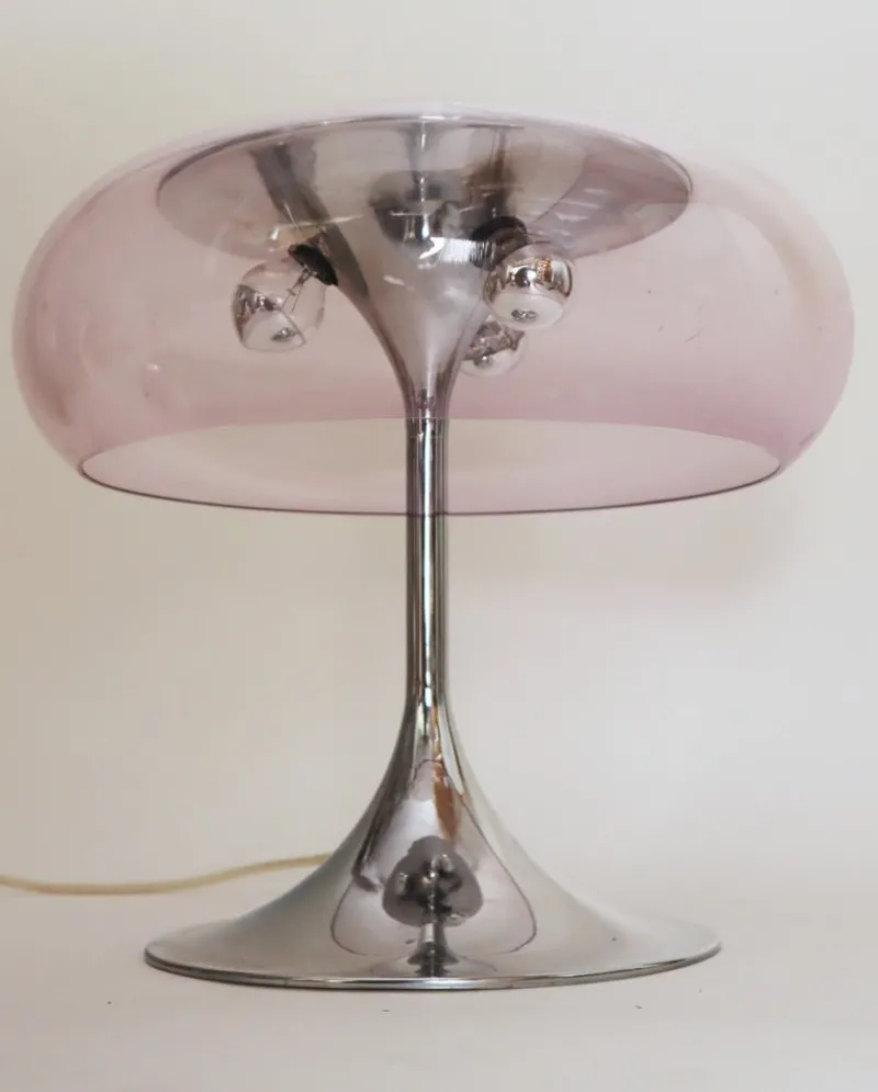 Pamono Space Age Italian Mushroom Table Lamp attributed to Goffredo Reggiani, 1960s> Table Lamps