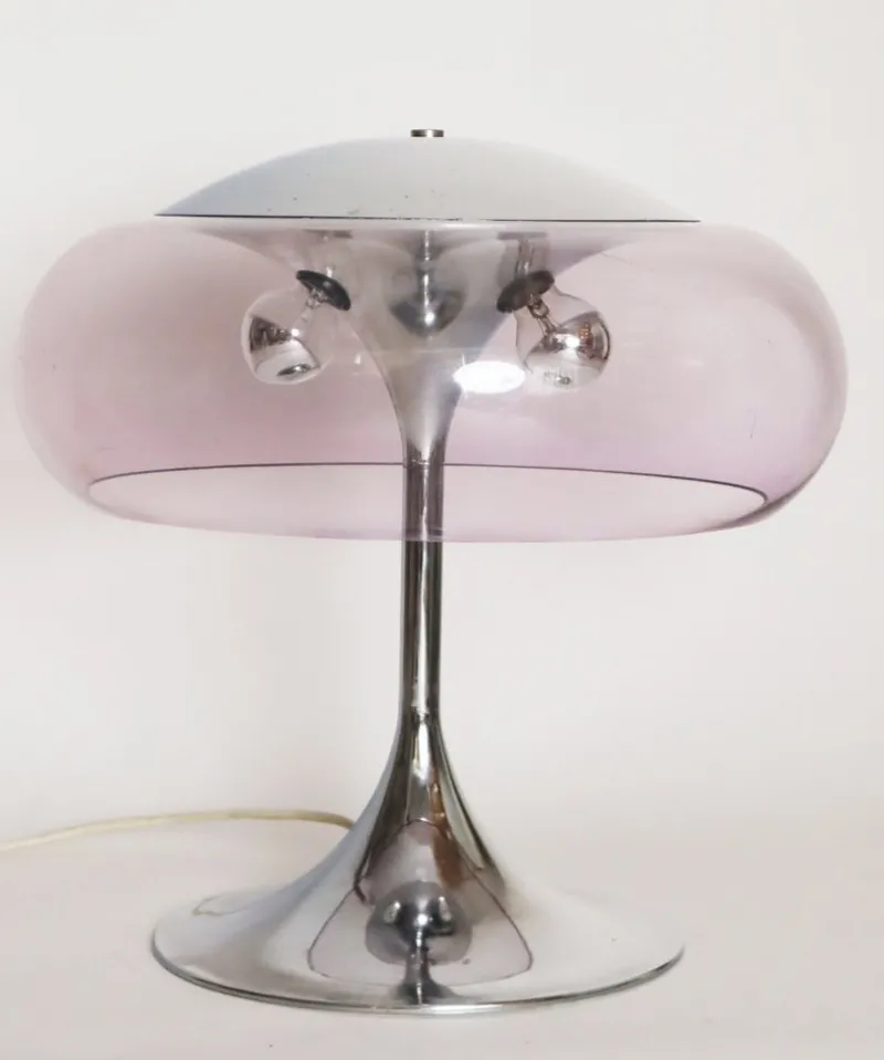 Pamono Space Age Italian Mushroom Table Lamp attributed to Goffredo Reggiani, 1960s> Table Lamps