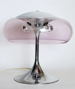 Pamono Space Age Italian Mushroom Table Lamp attributed to Goffredo Reggiani, 1960s><noscript><img width=