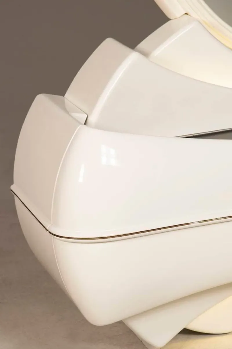 New Pamono Space Age Lacquered Wood and Fibreglass Dressing Table from DBM Italia, 1970s