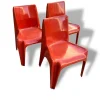 Hot Pamono Space Age Light Red Chairs by Helmut Bätzner for Bofinger, Set of 3