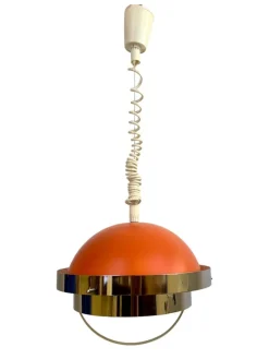 Pamono Space Age Orange Ceiling Light by Sijaj Hrastnik, 1960s> Ceiling Lights