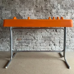 Clearance Pamono Space Age Orix Orange Writing Desk by Vittorio Parigi and Nani Prina for Molteni, 1970s