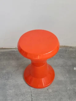 Discount Pamono Space Age Patio Set in Orange Plastic, 1970s, Set of 3
