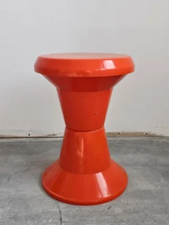 Discount Pamono Space Age Patio Set in Orange Plastic, 1970s, Set of 3