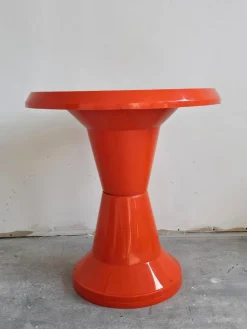 Discount Pamono Space Age Patio Set in Orange Plastic, 1970s, Set of 3