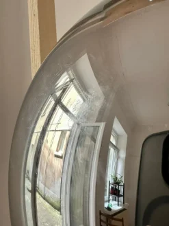 Pamono Space Age Pendant Lamp in Half-Mirrored Acrylic, 1970s><noscript><img width=