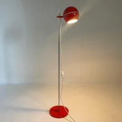 Pamono Space Age Red Floor Lamp, Germany, 1960s><noscript><img width=