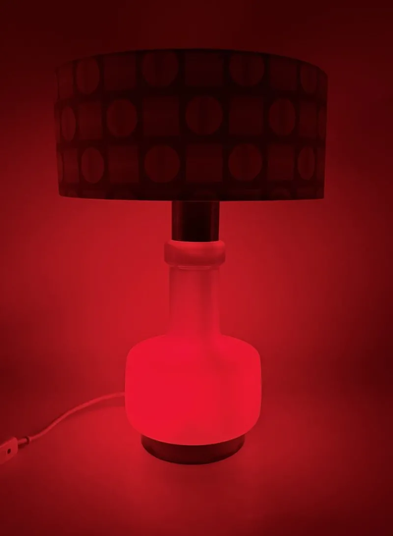 Pamono Space Age Red Glass Table Lamp, Italy, 1960s> Table Lamps