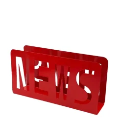 Pamono Space Age Red Magazine Rack, France, 1970s><noscript><img width=
