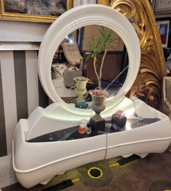 Best Pamono Space Age Style Dressing Table in Lacquered Wood and Fiberglass from DBM, Italy, 1970s