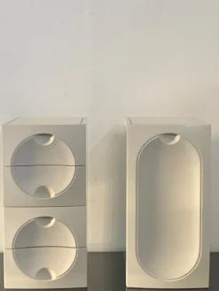 Pamono Space Age Style Lacquered Wooden Cabinets, 1970s, Set of 2> Cabinets & Wardrobes