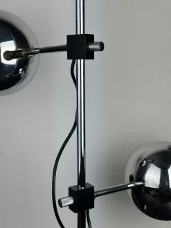 Pamono Space Age Table Lamp with Adjustable Chrome Ball Shades by Reggiani, 1970s><noscript><img width=