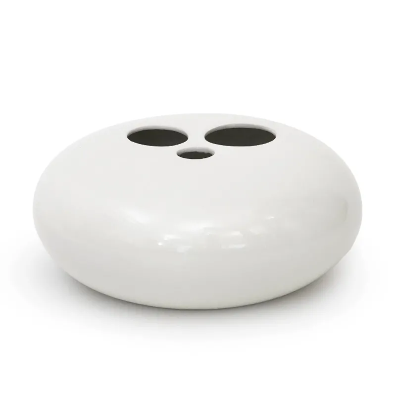 Best Pamono Space Age White Ceramic Vase, 1960s