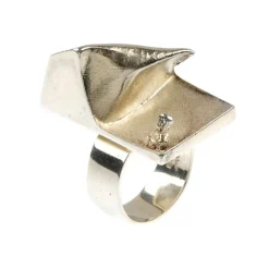 Pamono Space Series Silver Ring, 1971> Rings