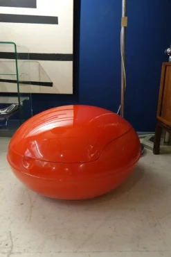 Pamono Spage Age Red Garden Egg Chair by Peter Ghychy, 1960s><noscript><img width=