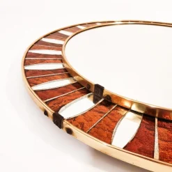 Pamono Spanish Artistic Mirror with Glass Mosaic, 1960s><noscript><img width=
