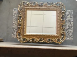 Pamono Spanish Baroque Style Carved Gilded Walnut Ormolu Mirror, 1890s><noscript><img width=