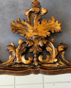 Discount Pamono Spanish Baroque Style Carved Gilded Walnut Ormolu Mirror, 1890