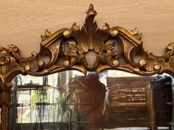 Hot Pamono Spanish Baroque Style Horizontal Carved Gilded Walnut Ormolu Mirror, 1900s