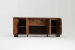 New Pamono Spanish Brutalist Sideboard in Walnut, 1960s