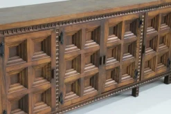 New Pamono Spanish Brutalist Sideboard in Walnut, 1960s