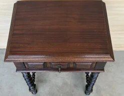 Hot Pamono Spanish Carved Nightstands with Low Shelves, 1890s, Set of 2