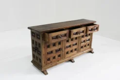Best Pamono Spanish Carved Walnut Credenza, 1960s