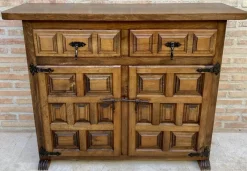 Hot Pamono Spanish Catalan Carved Walnut Chest of Drawers, Highboy or Console, 1920s