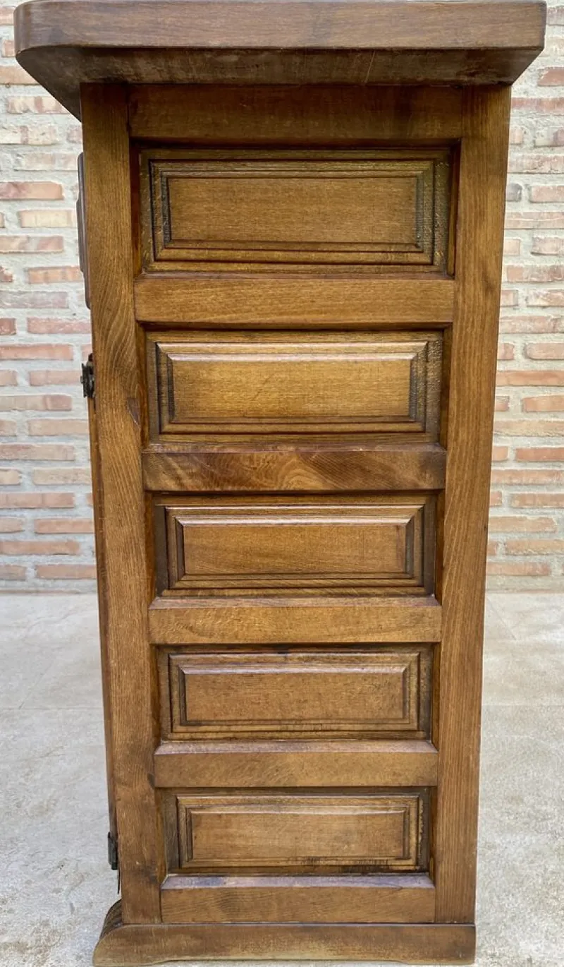 Hot Pamono Spanish Catalan Carved Walnut Chest of Drawers, Highboy or Console, 1920s