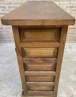 Hot Pamono Spanish Catalan Carved Walnut Chest of Drawers, Highboy or Console, 1920s