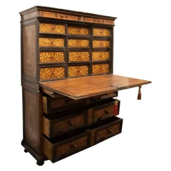 Pamono Spanish Charles IV Secretaire with Drawers with Inlaid Work, 1750><noscript><img width=