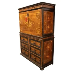 Pamono Spanish Charles IV Secretaire with Drawers with Inlaid Work, 1750><noscript><img width=