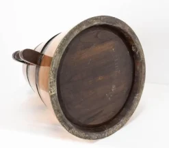 New Pamono Spanish Copper and Oak Herrade Basque Water Holder, 1960s