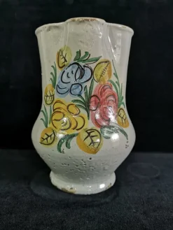 Pamono Spanish Folk Art Ceramic Wine Jug, 1880s><noscript><img width=