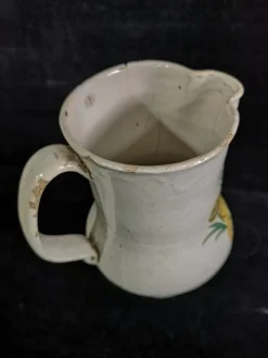 Pamono Spanish Folk Art Ceramic Wine Jug, 1880s><noscript><img width=