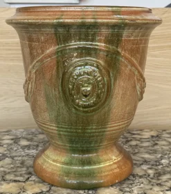 Sale Pamono Spanish Green Glazed Pottery Jardiniere, 1890s