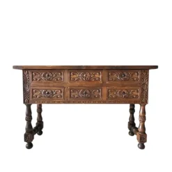 Outlet Pamono Spanish Hand Carved Console Table, 1920s