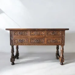 Outlet Pamono Spanish Hand Carved Console Table, 1920s