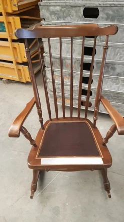 Pamono Spanish Rocking Chair in Oak><noscript><img width=