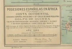Sale Pamono Spanish Territories in West Africa, 1903