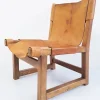 Pamono Spanish Walnut and Leather Model Riaza Childrens Chair by Paco Muñoz for Darro, 1950s> Children's Chairs