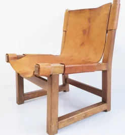 Pamono Spanish Walnut and Leather Model Riaza Childrens Chair by Paco Muñoz for Darro, 1950s> Children's Chairs