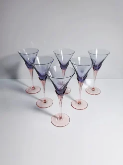 Hot Pamono Sparkling Wine Glasses Model Vogue from Christinenhütte, 1980s, Set of 6