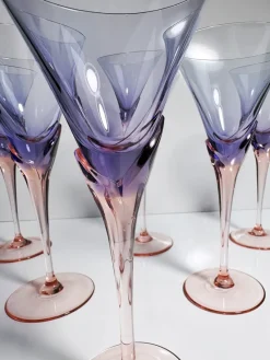 Hot Pamono Sparkling Wine Glasses Model Vogue from Christinenhütte, 1980s, Set of 6