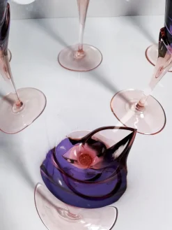 Hot Pamono Sparkling Wine Glasses Model Vogue from Christinenhütte, 1980s, Set of 6