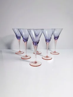 Hot Pamono Sparkling Wine Glasses Model Vogue from Christinenhütte, 1980s, Set of 6