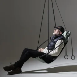 Pamono Special Edition Sling Hanging Swing Chair in Sage Green from Studio Stirling><noscript><img width=